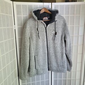 Rugged Elements Fleece-Lined Full Zip Mountain Hoodie Jacket Sz M